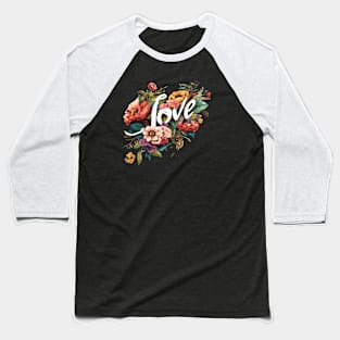 Love in Floral 6 Baseball T-Shirt